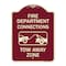 Signmission Fire Department Connection Tow Away Zone W/ Graphic Heavy-Gauge Alum Sign, 24" x 18", BU-1824-24024 A-DES-BU-1824-24024 - alternate 1